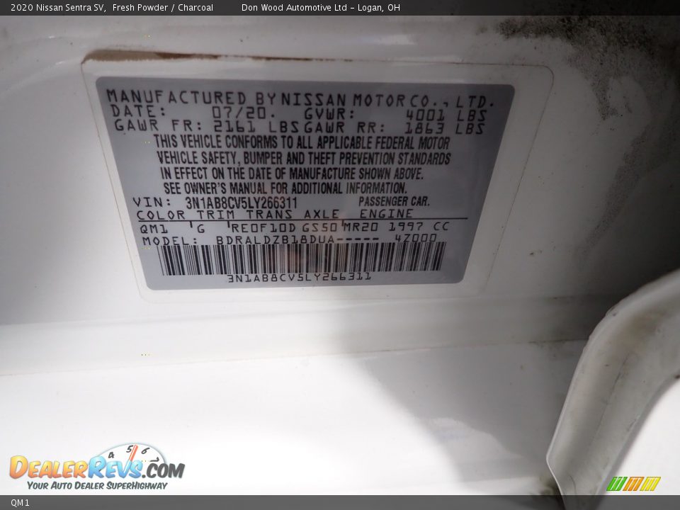 Nissan Color Code QM1 Fresh Powder