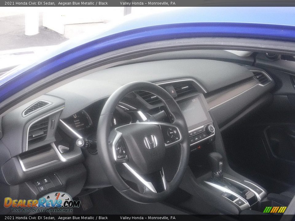 2021 Honda Civic EX Sedan Aegean Blue Metallic / Black Photo #14