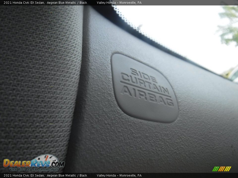 2021 Honda Civic EX Sedan Aegean Blue Metallic / Black Photo #17