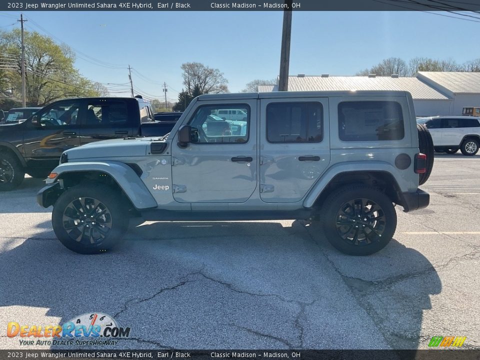 2023 Jeep Wrangler Unlimited Sahara 4XE Hybrid Earl / Black Photo #9