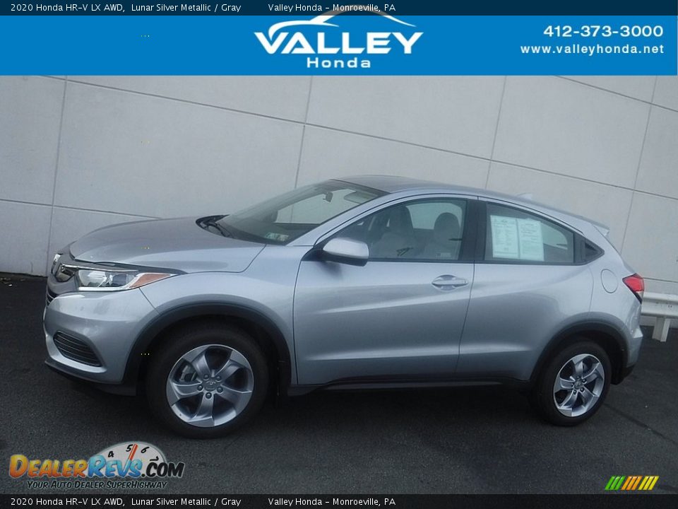 2020 Honda HR-V LX AWD Lunar Silver Metallic / Gray Photo #2