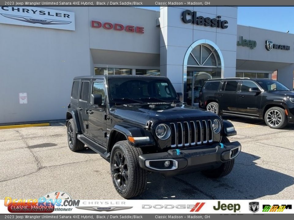 2023 Jeep Wrangler Unlimited Sahara 4XE Hybrid Black / Dark Saddle/Black Photo #1