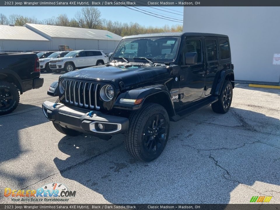 2023 Jeep Wrangler Unlimited Sahara 4XE Hybrid Black / Dark Saddle/Black Photo #7