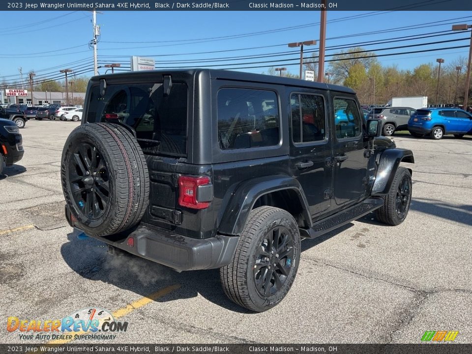 2023 Jeep Wrangler Unlimited Sahara 4XE Hybrid Black / Dark Saddle/Black Photo #8