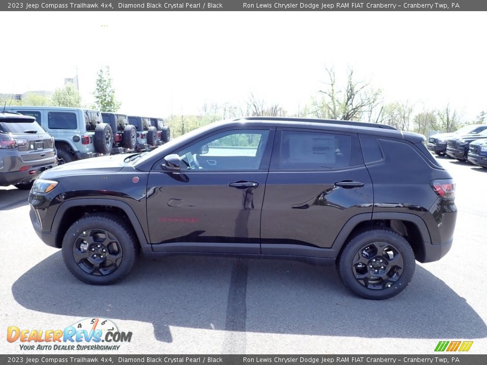 2023 Jeep Compass Trailhawk 4x4 Diamond Black Crystal Pearl / Black Photo #2