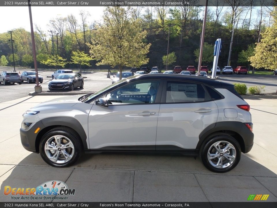 2023 Hyundai Kona SEL AWD Cyber Silver / Gray Photo #6