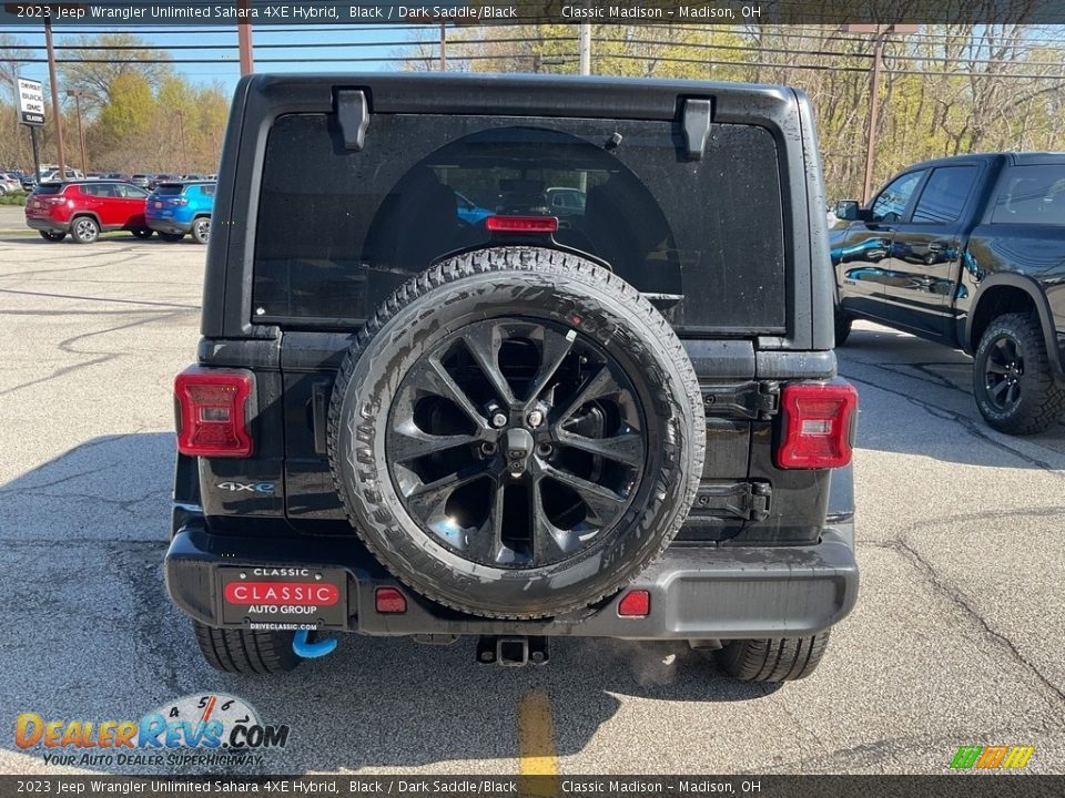2023 Jeep Wrangler Unlimited Sahara 4XE Hybrid Black / Dark Saddle/Black Photo #11
