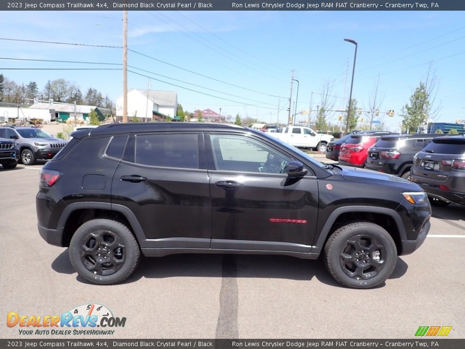 2023 Jeep Compass Trailhawk 4x4 Diamond Black Crystal Pearl / Black Photo #6