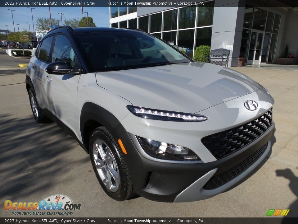 2023 Hyundai Kona SEL AWD Cyber Silver / Gray Photo #9