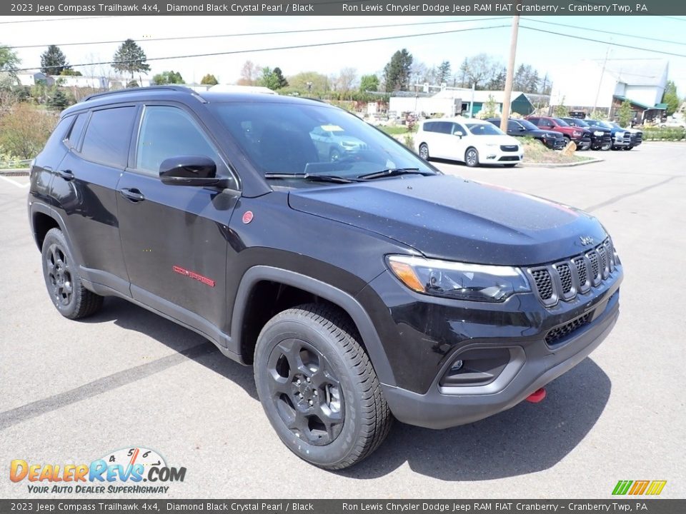 2023 Jeep Compass Trailhawk 4x4 Diamond Black Crystal Pearl / Black Photo #7