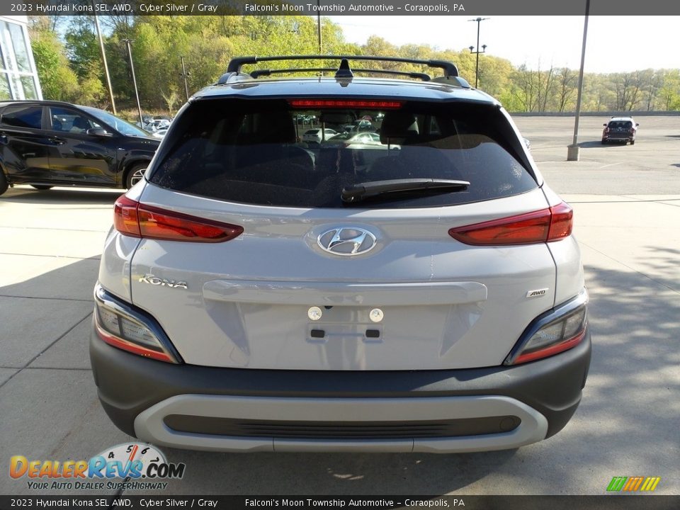 2023 Hyundai Kona SEL AWD Cyber Silver / Gray Photo #3