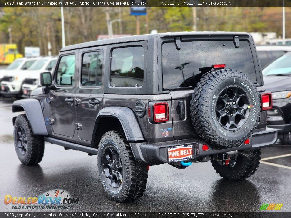 2023 Jeep Wrangler Unlimited Willys 4XE Hybrid Granite Crystal Metallic / Black Photo #4