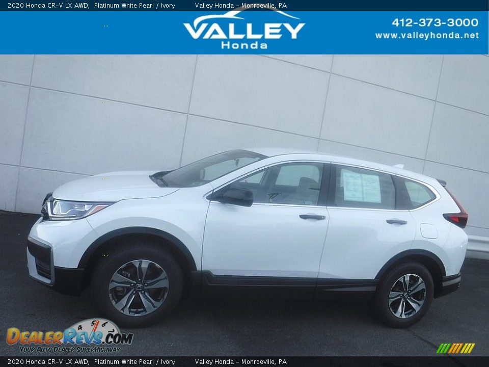 2020 Honda CR-V LX AWD Platinum White Pearl / Ivory Photo #2