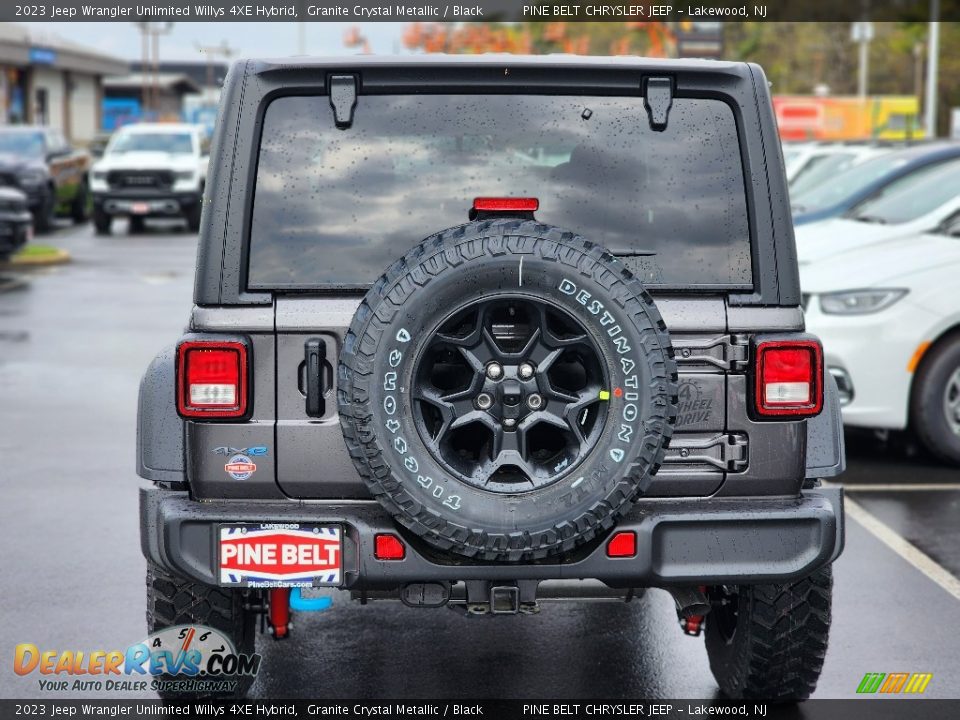 2023 Jeep Wrangler Unlimited Willys 4XE Hybrid Granite Crystal Metallic / Black Photo #6