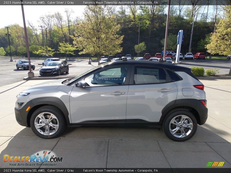 2023 Hyundai Kona SEL AWD Cyber Silver / Gray Photo #6