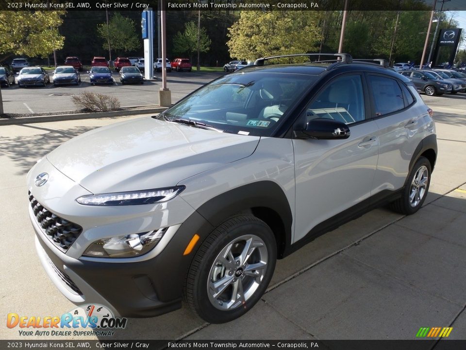 2023 Hyundai Kona SEL AWD Cyber Silver / Gray Photo #7