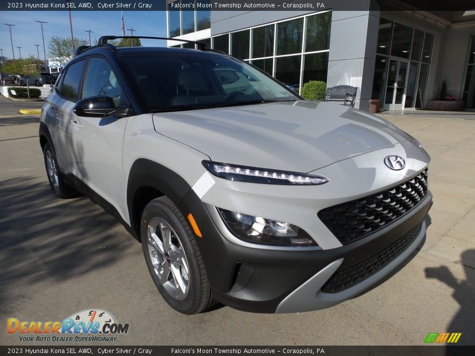 2023 Hyundai Kona SEL AWD Cyber Silver / Gray Photo #9