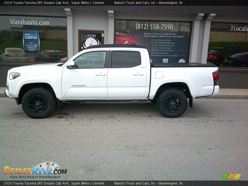 2020 Toyota Tacoma SR5 Double Cab 4x4 Super White / Cement Photo #1