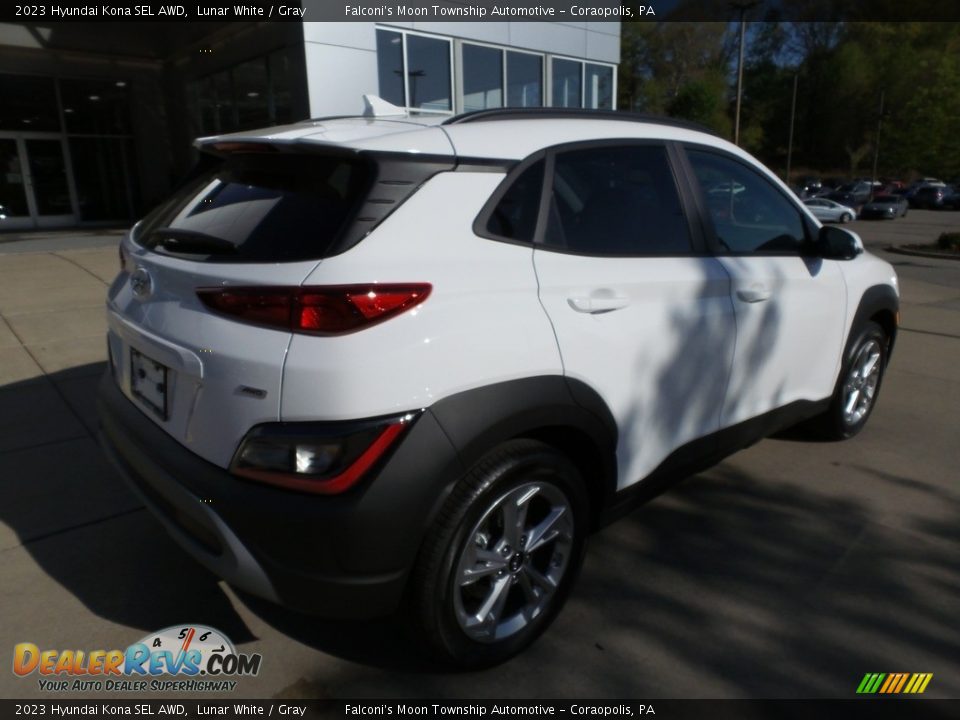 2023 Hyundai Kona SEL AWD Lunar White / Gray Photo #2