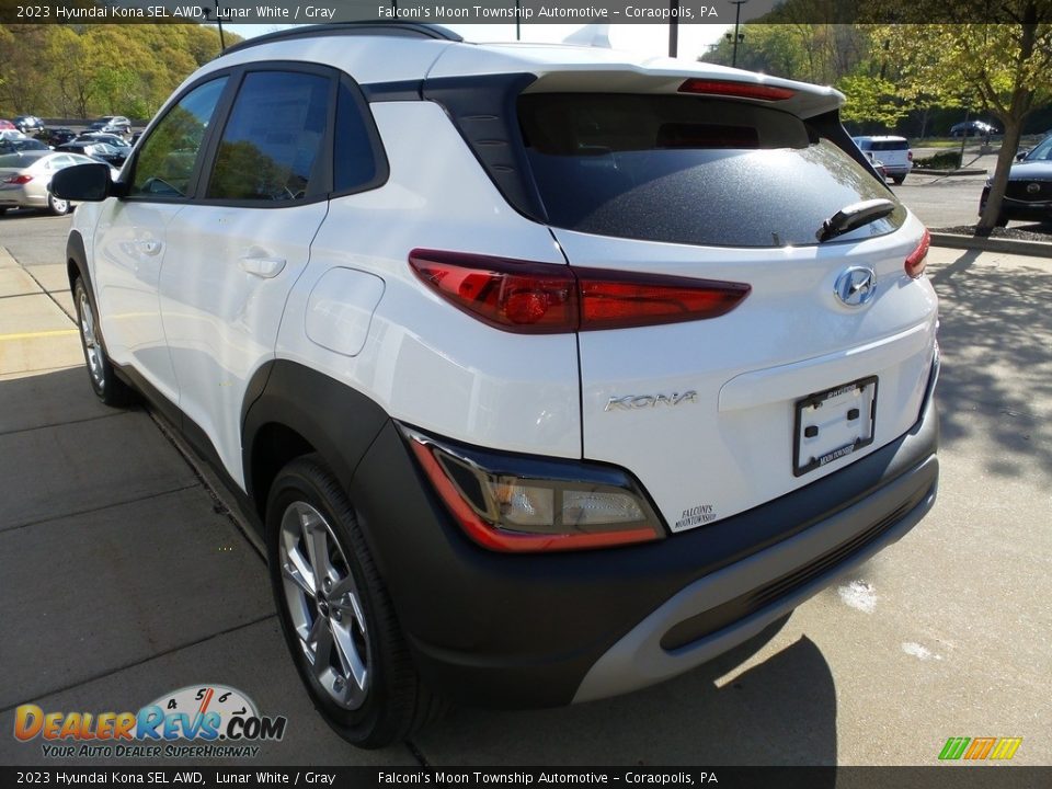 2023 Hyundai Kona SEL AWD Lunar White / Gray Photo #5