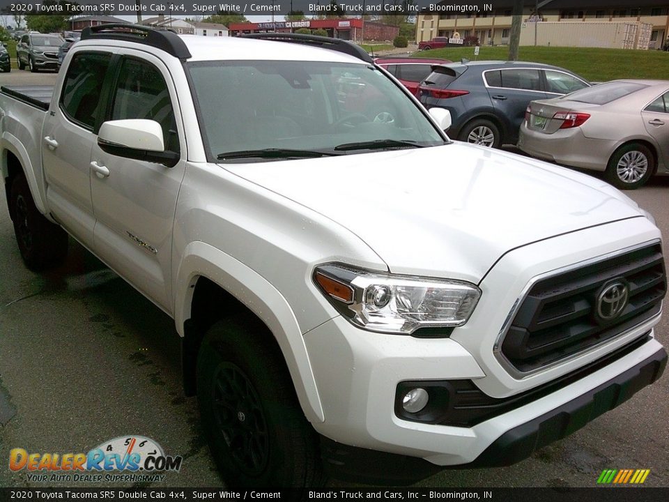 2020 Toyota Tacoma SR5 Double Cab 4x4 Super White / Cement Photo #9