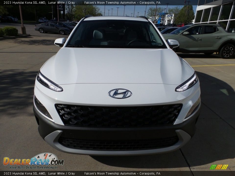 2023 Hyundai Kona SEL AWD Lunar White / Gray Photo #8