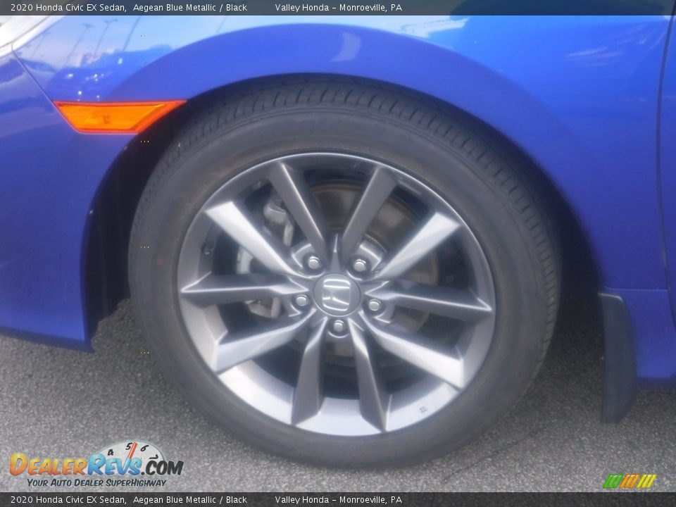 2020 Honda Civic EX Sedan Aegean Blue Metallic / Black Photo #3