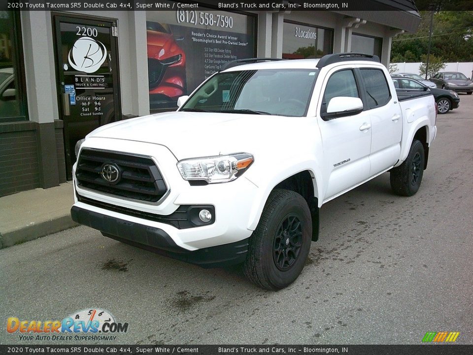 2020 Toyota Tacoma SR5 Double Cab 4x4 Super White / Cement Photo #25