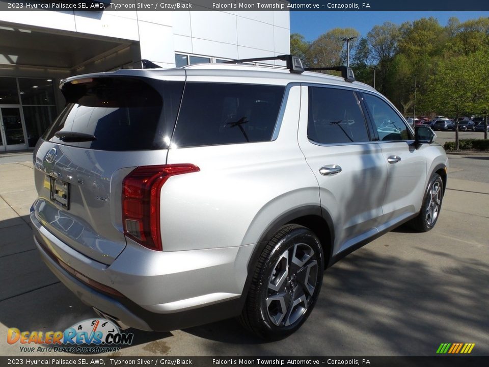 2023 Hyundai Palisade SEL AWD Typhoon Silver / Gray/Black Photo #2