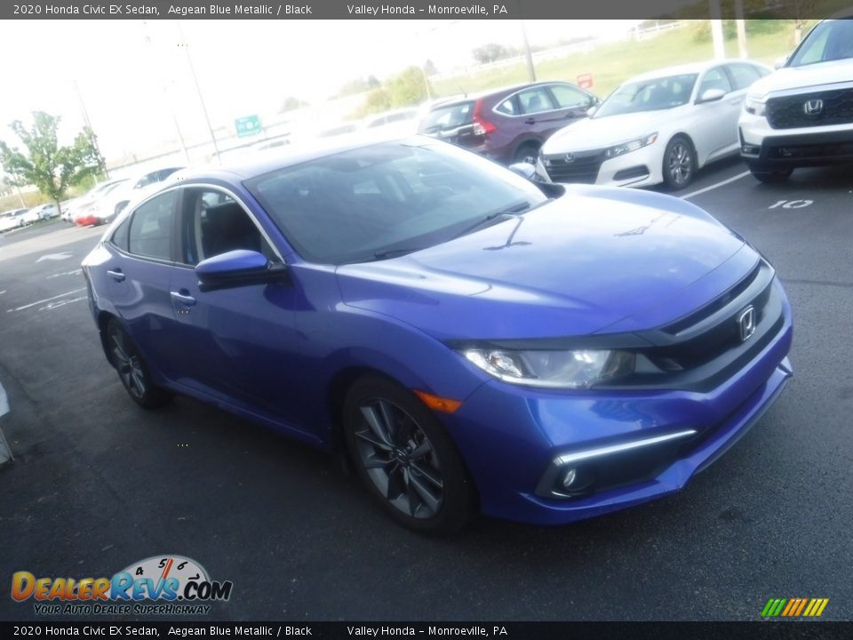 2020 Honda Civic EX Sedan Aegean Blue Metallic / Black Photo #6