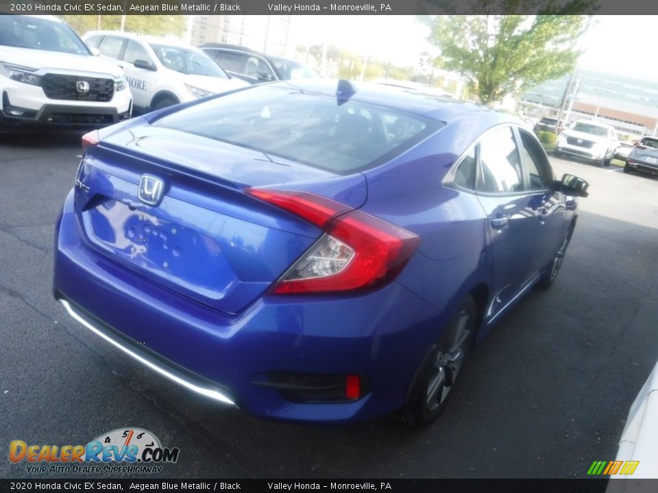 2020 Honda Civic EX Sedan Aegean Blue Metallic / Black Photo #7