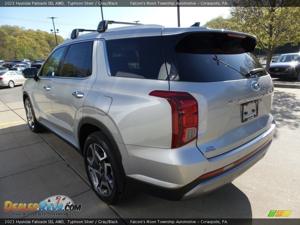 2023 Hyundai Palisade SEL AWD Typhoon Silver / Gray/Black Photo #5