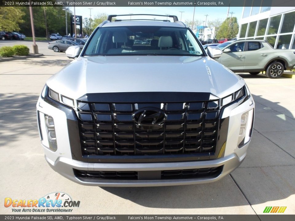 2023 Hyundai Palisade SEL AWD Typhoon Silver / Gray/Black Photo #8