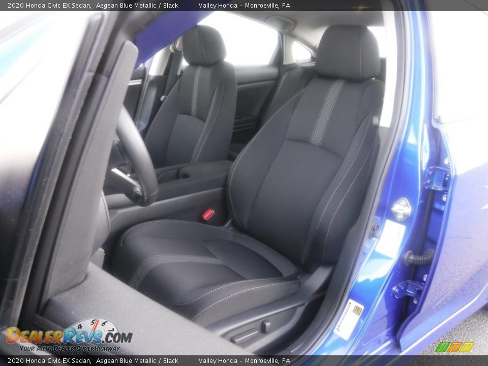 2020 Honda Civic EX Sedan Aegean Blue Metallic / Black Photo #14