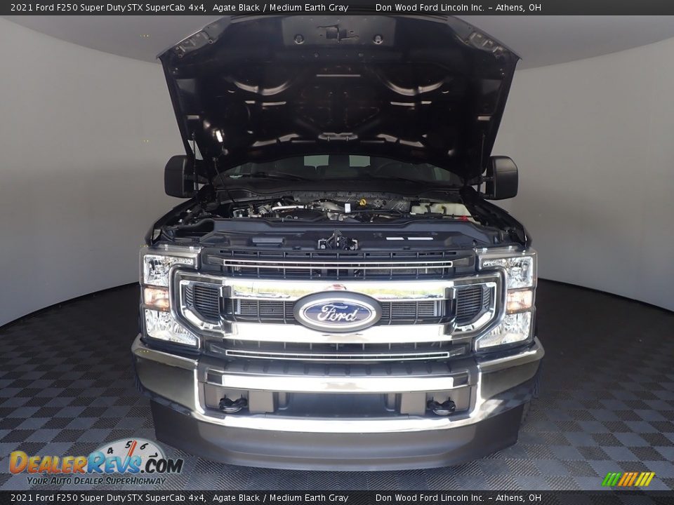 2021 Ford F250 Super Duty STX SuperCab 4x4 Agate Black / Medium Earth Gray Photo #6