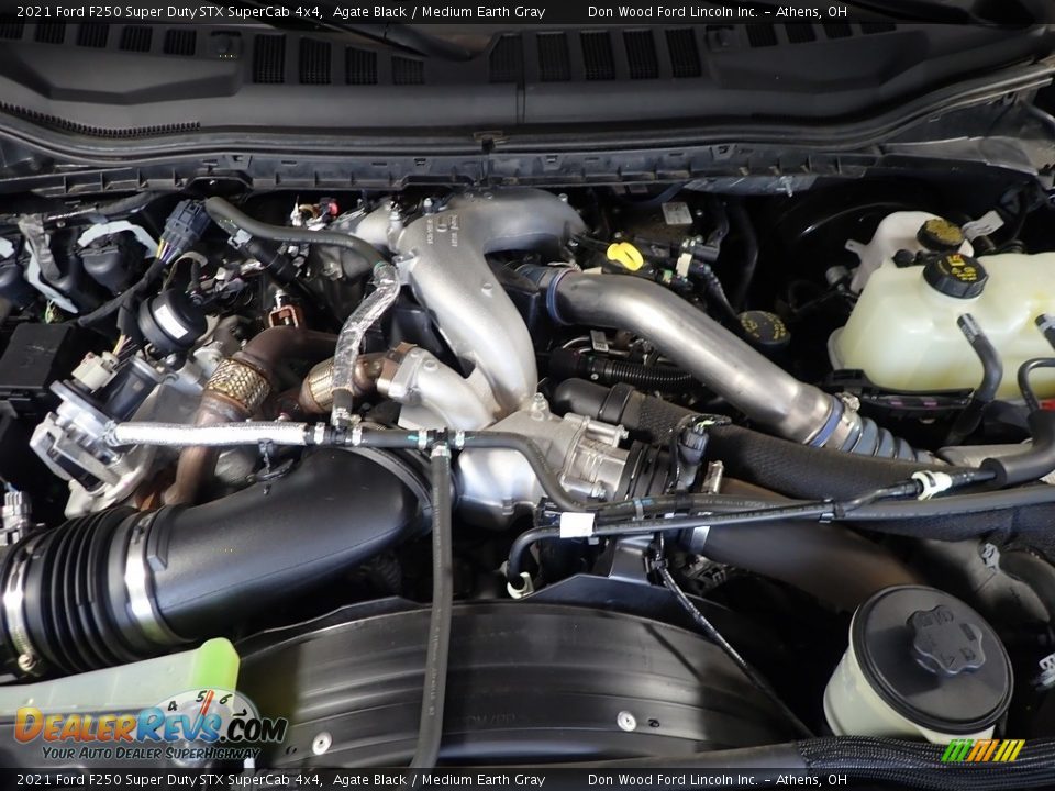 2021 Ford F250 Super Duty STX SuperCab 4x4 Agate Black / Medium Earth Gray Photo #7