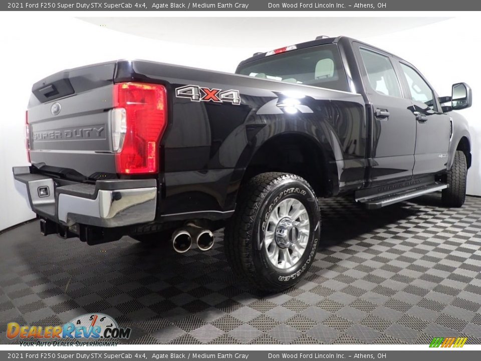 2021 Ford F250 Super Duty STX SuperCab 4x4 Agate Black / Medium Earth Gray Photo #15