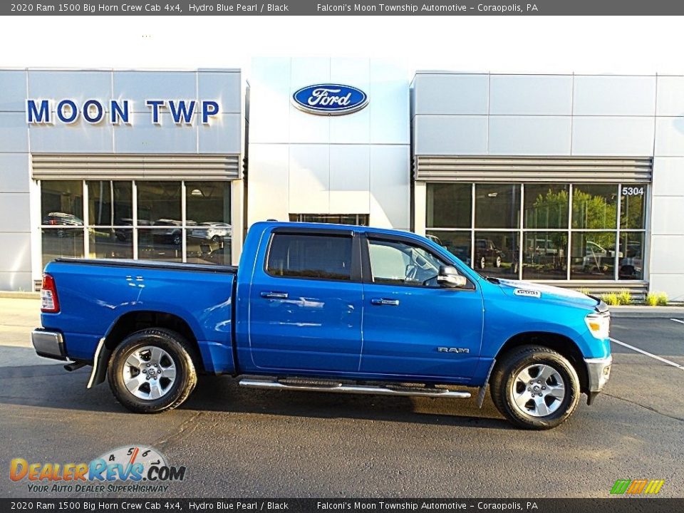 2020 Ram 1500 Big Horn Crew Cab 4x4 Hydro Blue Pearl / Black Photo #1