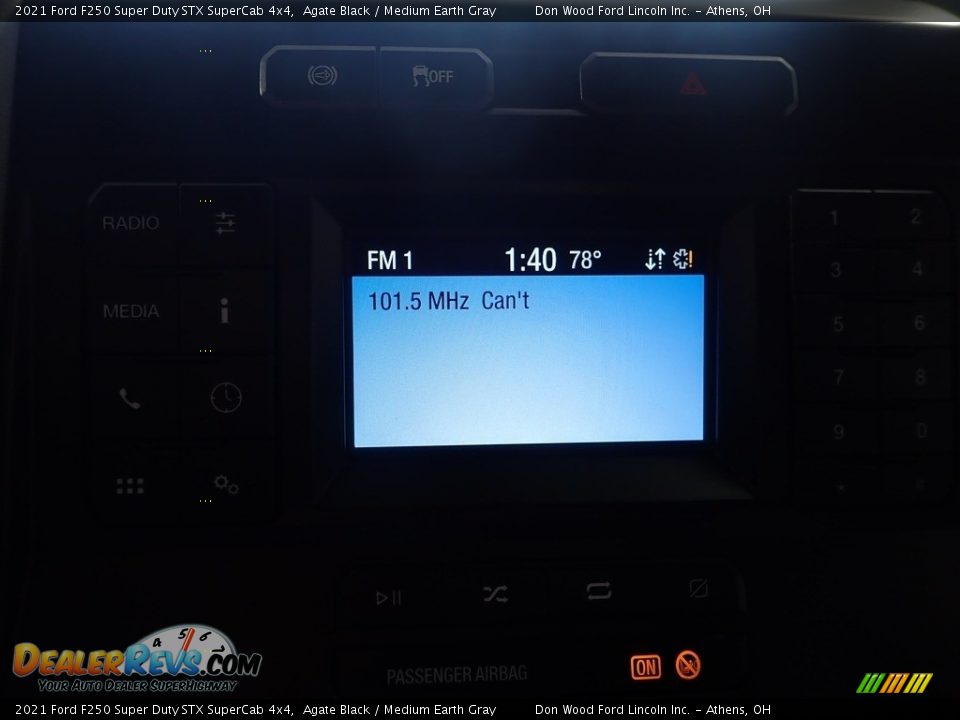 2021 Ford F250 Super Duty STX SuperCab 4x4 Agate Black / Medium Earth Gray Photo #23