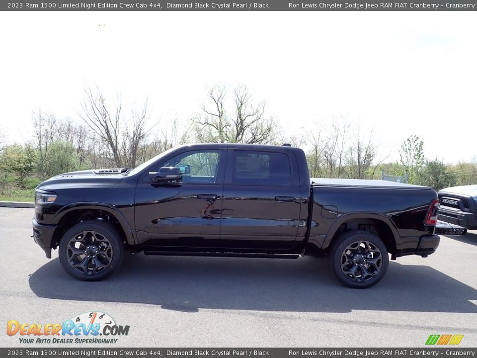 2023 Ram 1500 Limited Night Edition Crew Cab 4x4 Diamond Black Crystal Pearl / Black Photo #2