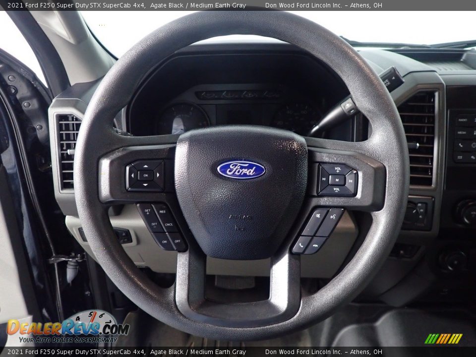 2021 Ford F250 Super Duty STX SuperCab 4x4 Agate Black / Medium Earth Gray Photo #24