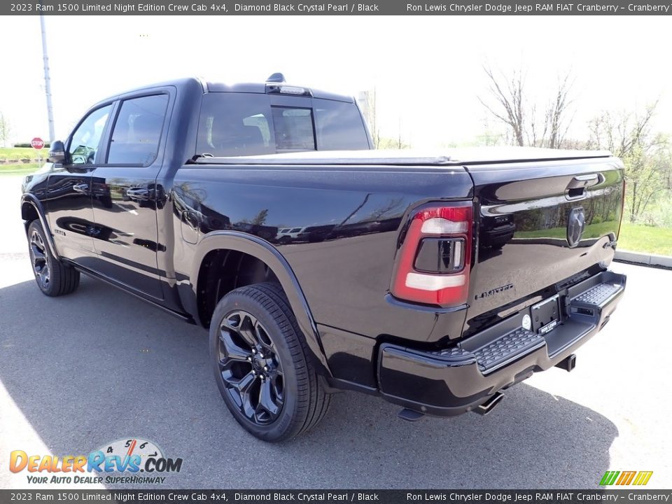 2023 Ram 1500 Limited Night Edition Crew Cab 4x4 Diamond Black Crystal Pearl / Black Photo #4