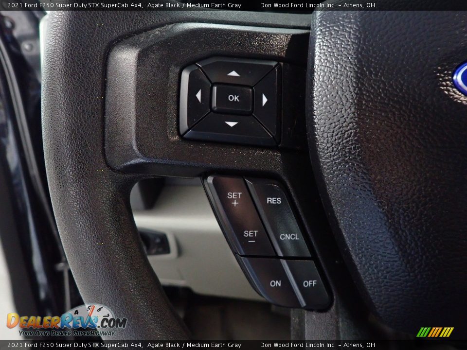 2021 Ford F250 Super Duty STX SuperCab 4x4 Agate Black / Medium Earth Gray Photo #26