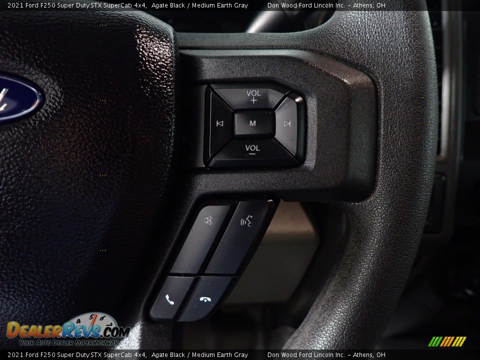 2021 Ford F250 Super Duty STX SuperCab 4x4 Agate Black / Medium Earth Gray Photo #27