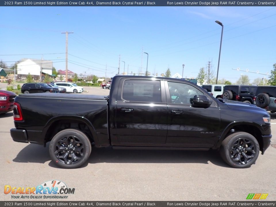 Diamond Black Crystal Pearl 2023 Ram 1500 Limited Night Edition Crew Cab 4x4 Photo #7