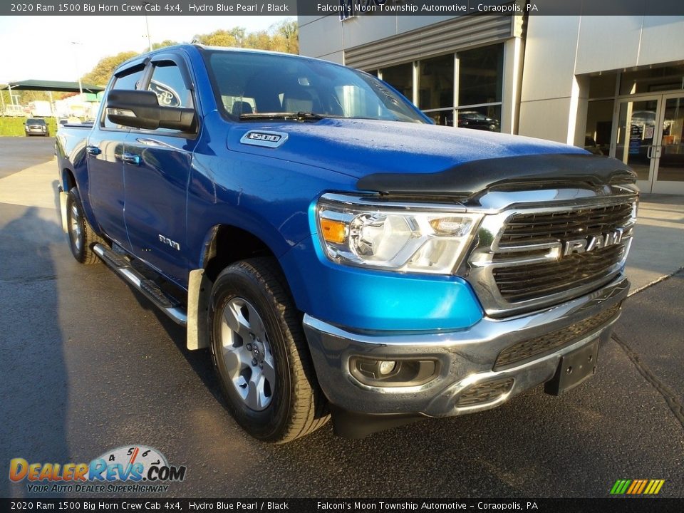2020 Ram 1500 Big Horn Crew Cab 4x4 Hydro Blue Pearl / Black Photo #8