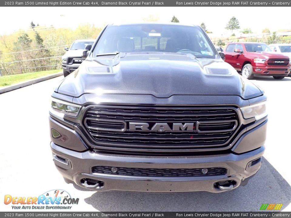 2023 Ram 1500 Limited Night Edition Crew Cab 4x4 Diamond Black Crystal Pearl / Black Photo #9