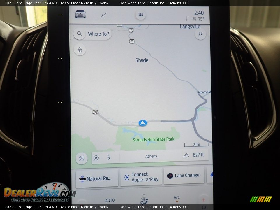 2022 Ford Edge Titanium AWD Agate Black Metallic / Ebony Photo #2