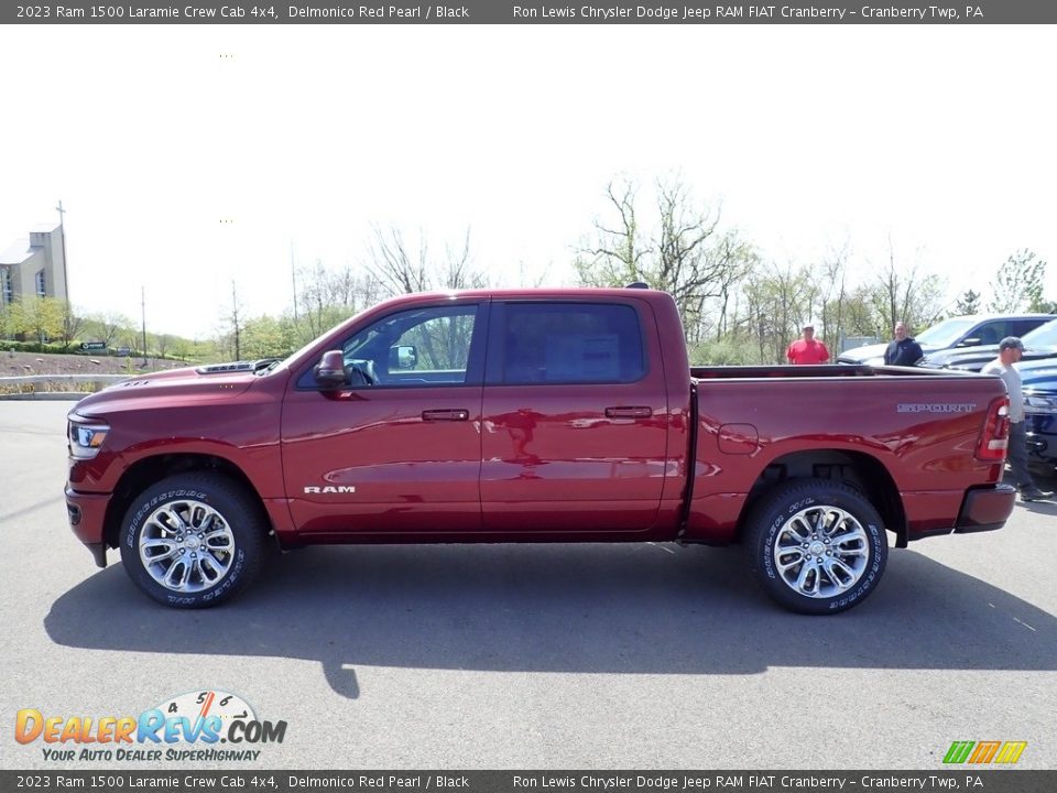 2023 Ram 1500 Laramie Crew Cab 4x4 Delmonico Red Pearl / Black Photo #2