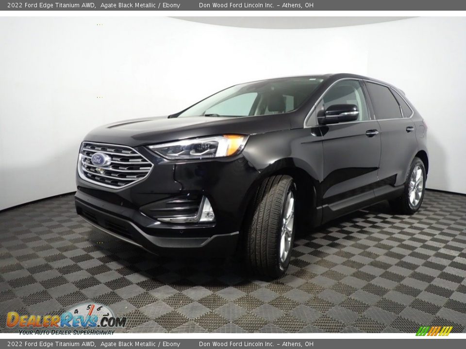 2022 Ford Edge Titanium AWD Agate Black Metallic / Ebony Photo #9